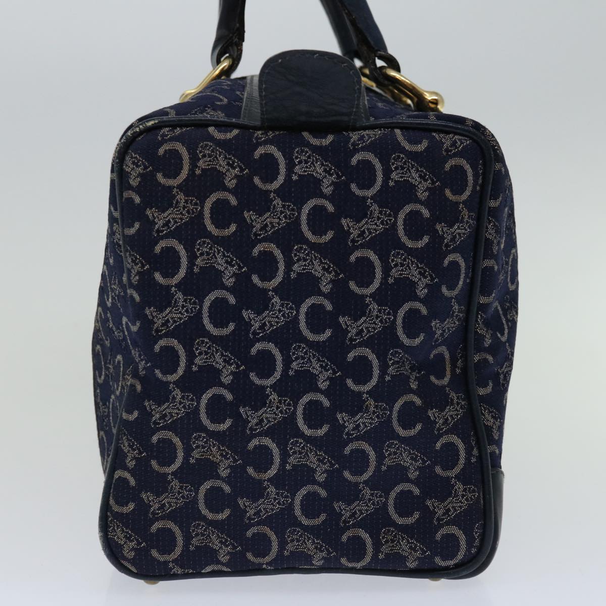 Luxury CELINE C Macadam Canvas Hand Bag Navy  66941