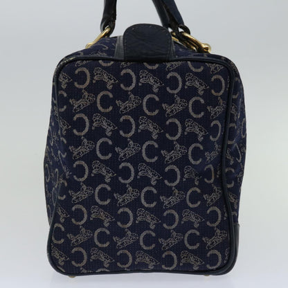 Luxury CELINE C Macadam Canvas Hand Bag Navy  66941