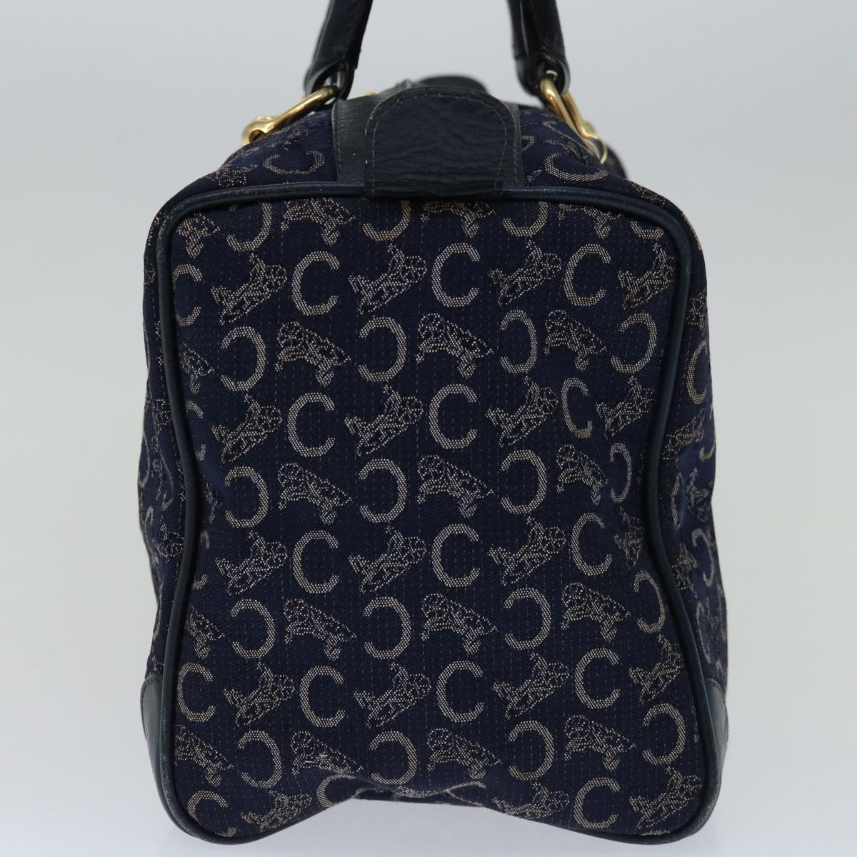 Luxury CELINE C Macadam Canvas Hand Bag Navy  66941