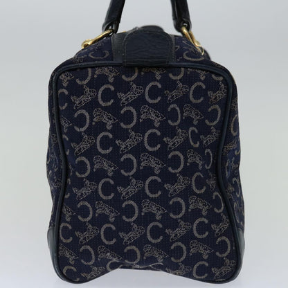 Luxury CELINE C Macadam Canvas Hand Bag Navy  66941