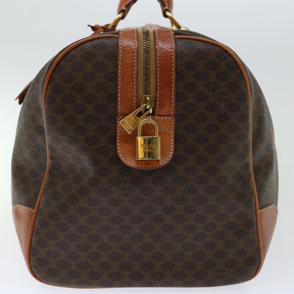 Luxury CELINE Macadam Canvas Boston Bag PVC Brown  66956