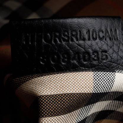 Burberry Black Grainy Leather Small Bucket Bag