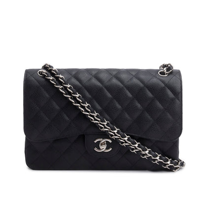 Chanel Black Caviar Jumbo Classic Double Flap Bag