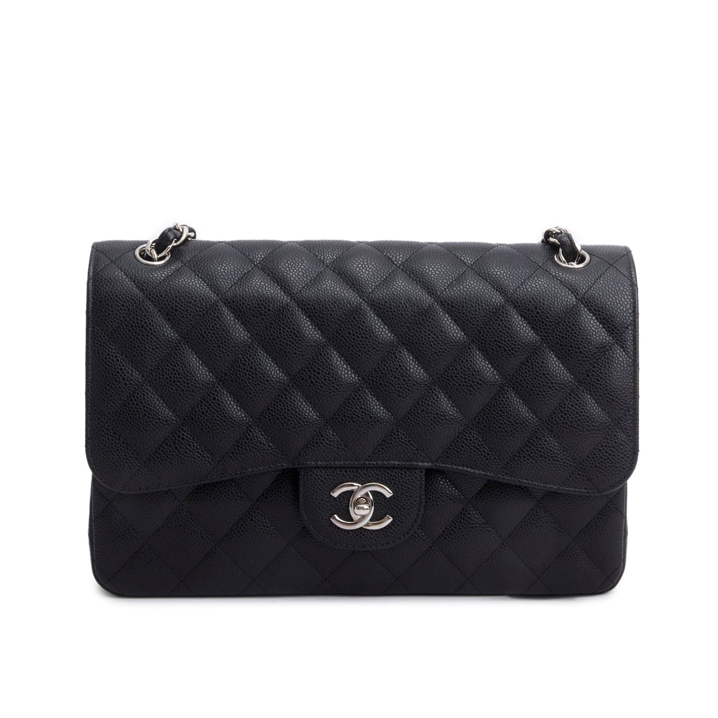 Chanel Black Caviar Jumbo Classic Double Flap Bag