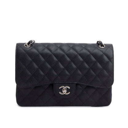 Chanel Black Caviar Jumbo Classic Double Flap Bag