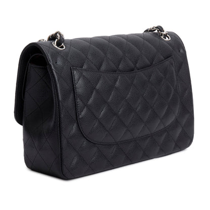 Chanel Black Caviar Jumbo Classic Double Flap Bag