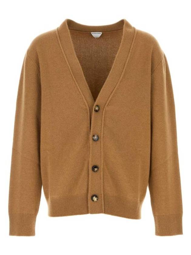 Luxury Bottega Veneta V Neck Cashmere Cardigan Brown
