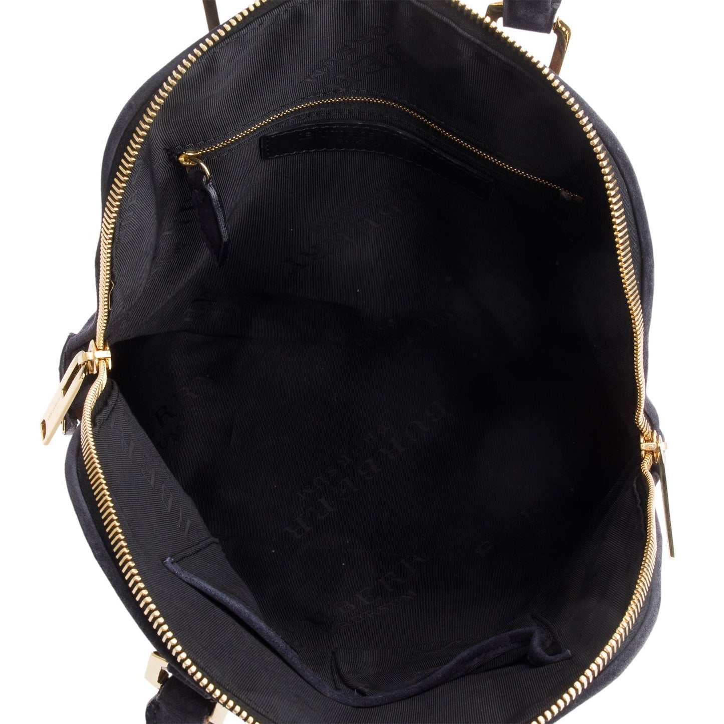 Burberry Navy & Burgundy Suede Orchard Handle Bag