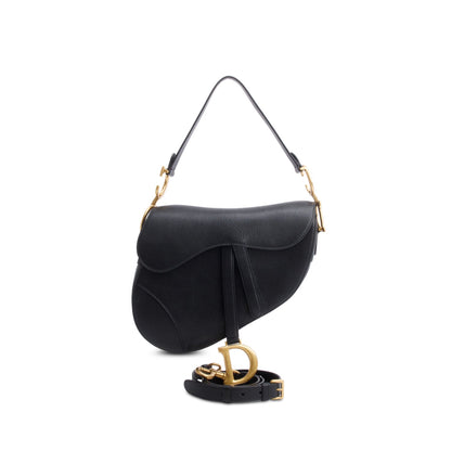 Christian Dior 2023 Black Calfskin Saddle Bag