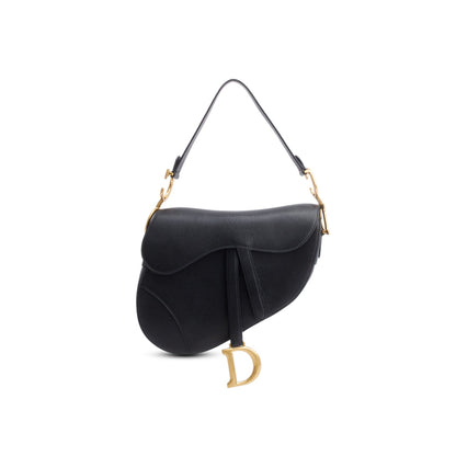 Christian Dior 2023 Black Calfskin Saddle Bag
