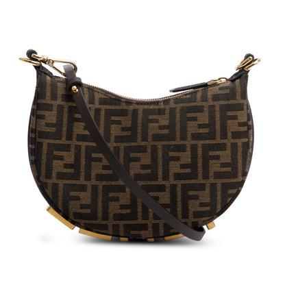 Fendi Brown FF Zucca Jacquard Mini Fendigraphy Bag
