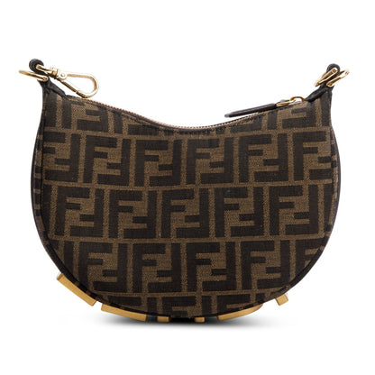 Fendi Brown FF Zucca Jacquard Mini Fendigraphy Bag