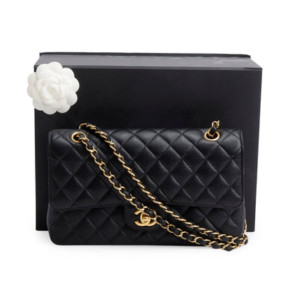 Chanel Black Caviar Classic Medium Double Flap Bag