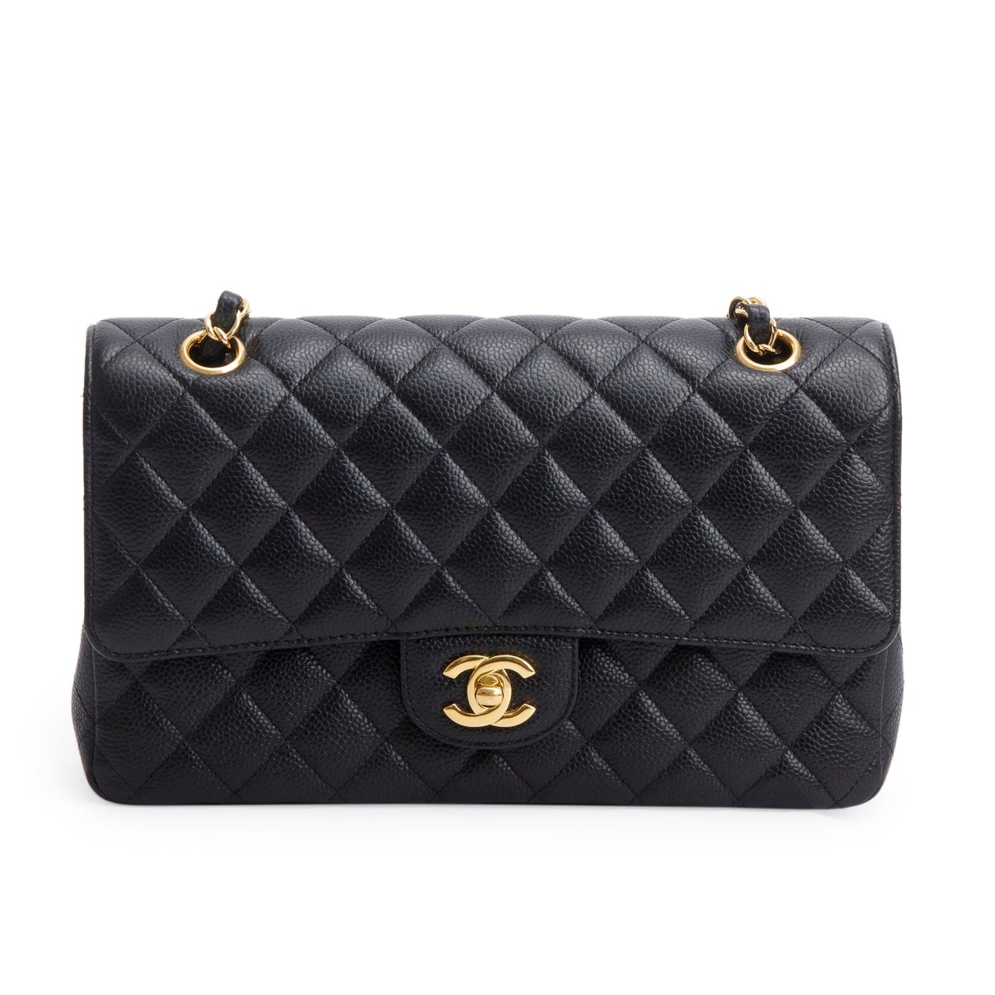 Chanel Black Caviar Classic Medium Double Flap Bag