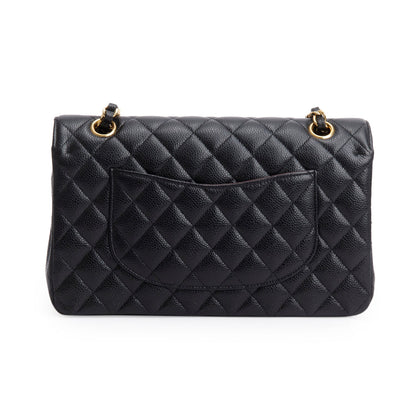 Chanel Black Caviar Classic Medium Double Flap Bag