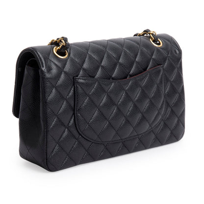 Chanel Black Caviar Classic Medium Double Flap Bag
