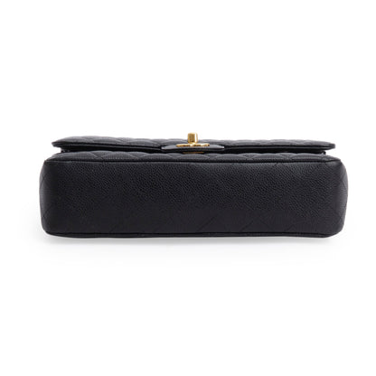 Chanel Black Caviar Classic Medium Double Flap Bag