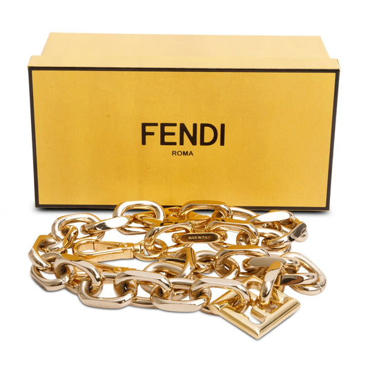 Fendi Gold Tone Strap You Chain Strap