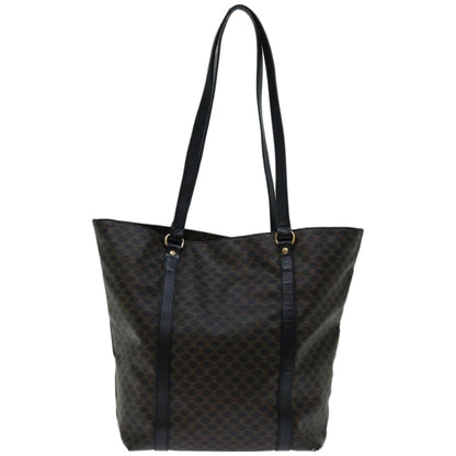 Luxury CELINE Macadam Canvas Tote Bag PVC Leather Black  67059