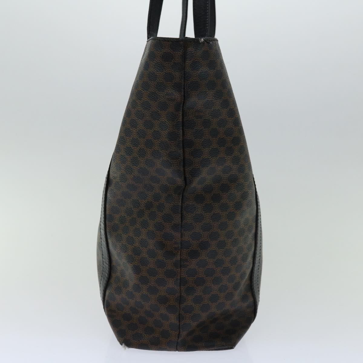 Luxury CELINE Macadam Canvas Tote Bag PVC Leather Black  67059