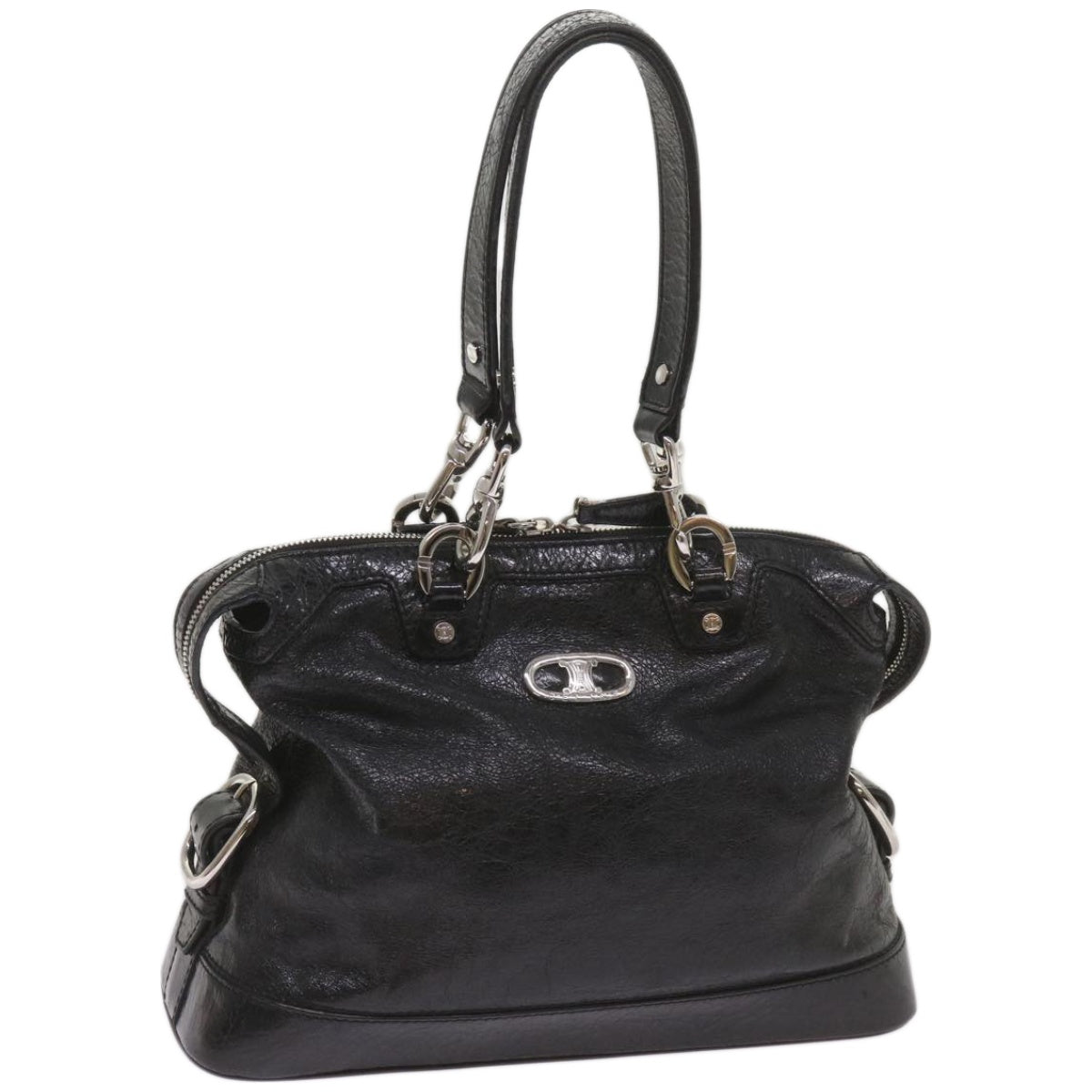 Luxury CELINE Hand Bag Leather Black  67072