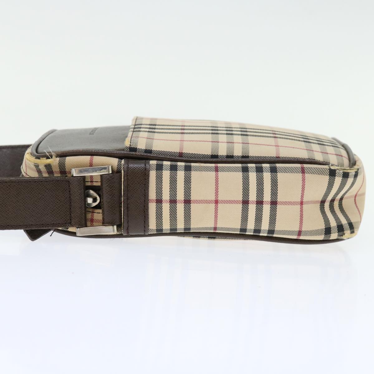Luxury BurberrySs Nova Check Shoulder Bag Canvas Beige Auth 67085