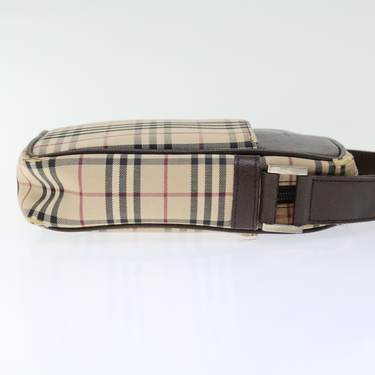 Luxury BurberrySs Nova Check Shoulder Bag Canvas Beige Auth 67085