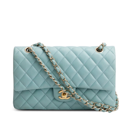 Chanel Turquoise Caviar Quilted Medium Double Flap Bag
