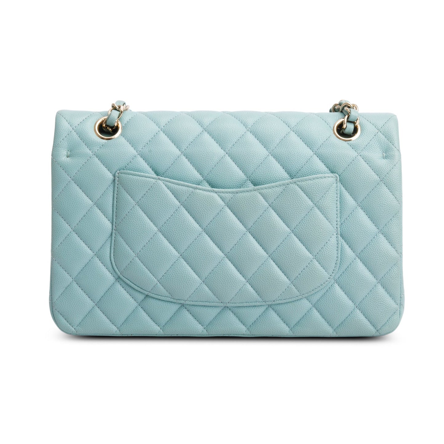 Chanel Turquoise Caviar Quilted Medium Double Flap Bag