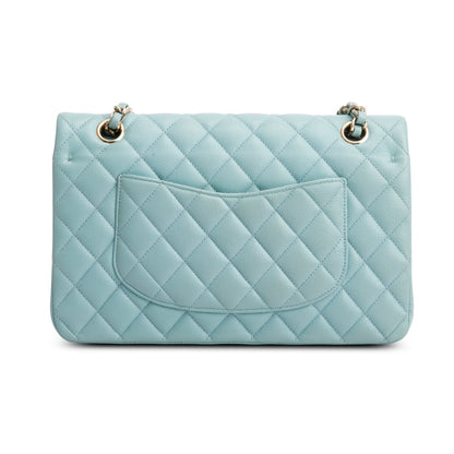 Chanel Turquoise Caviar Quilted Medium Double Flap Bag