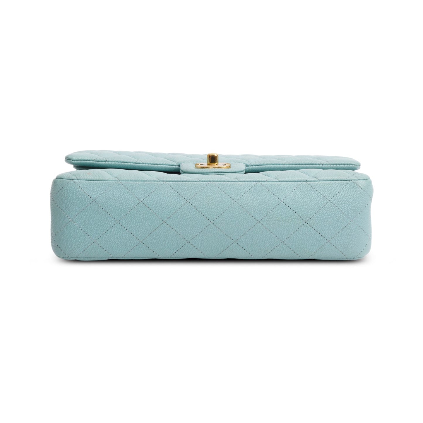 Chanel Turquoise Caviar Quilted Medium Double Flap Bag