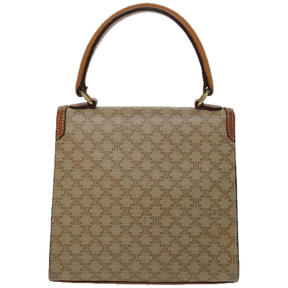Luxury CELINE Macadam Canvas Hand Bag Beige  67122