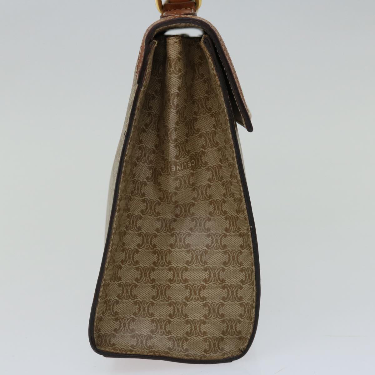 Luxury CELINE Macadam Canvas Hand Bag Beige  67122