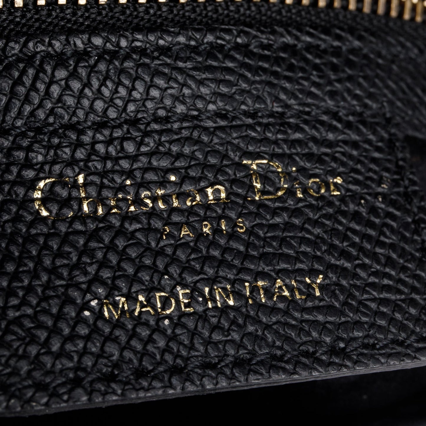 Christian Dior 2022 Black Grained Calfskin Saddle Bag