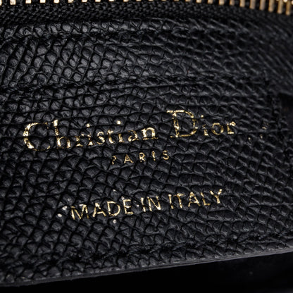 Christian Dior 2022 Black Grained Calfskin Saddle Bag