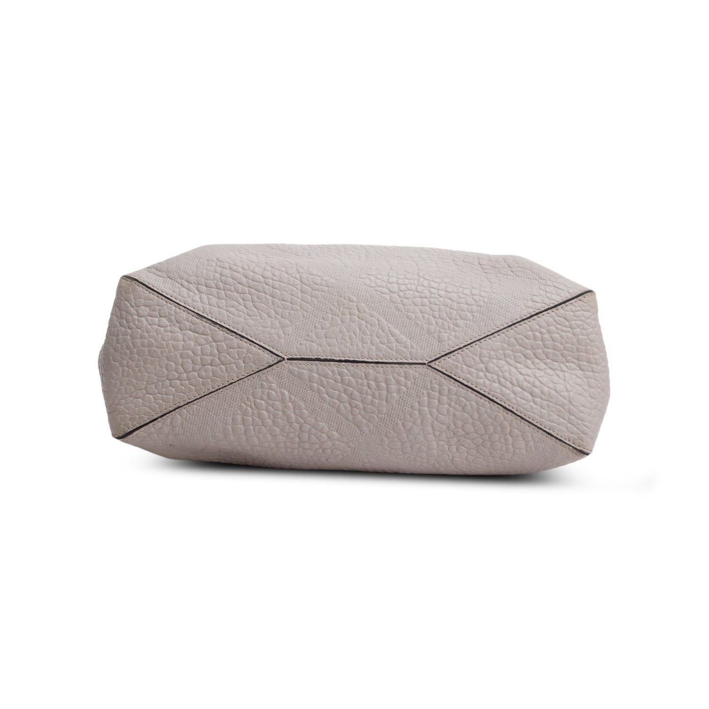 Burberry Grey Check Embossed Heritage Grain Leather Dewsbury Tote