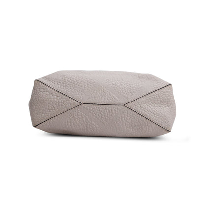 Burberry Grey Check Embossed Heritage Grain Leather Dewsbury Tote