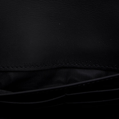 Christian Dior 2022 Black Ultra Matte Calfskin Saddle Chain Wallet Pouch