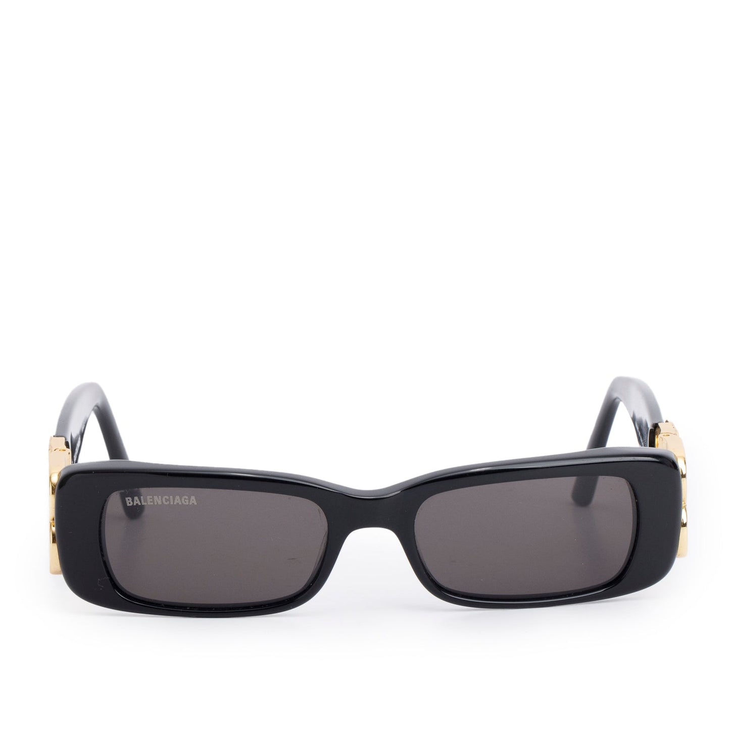 Balenciaga BB0096S Black Dynasty Acetate Rectangle Sunglasses