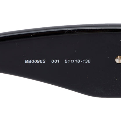 Balenciaga BB0096S Black Dynasty Acetate Rectangle Sunglasses