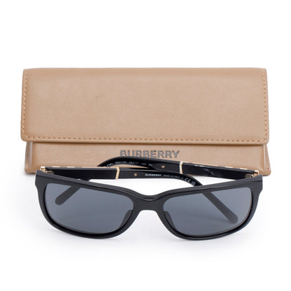 Burberry B 4181 Check/Black Acetate Square Sunglasses