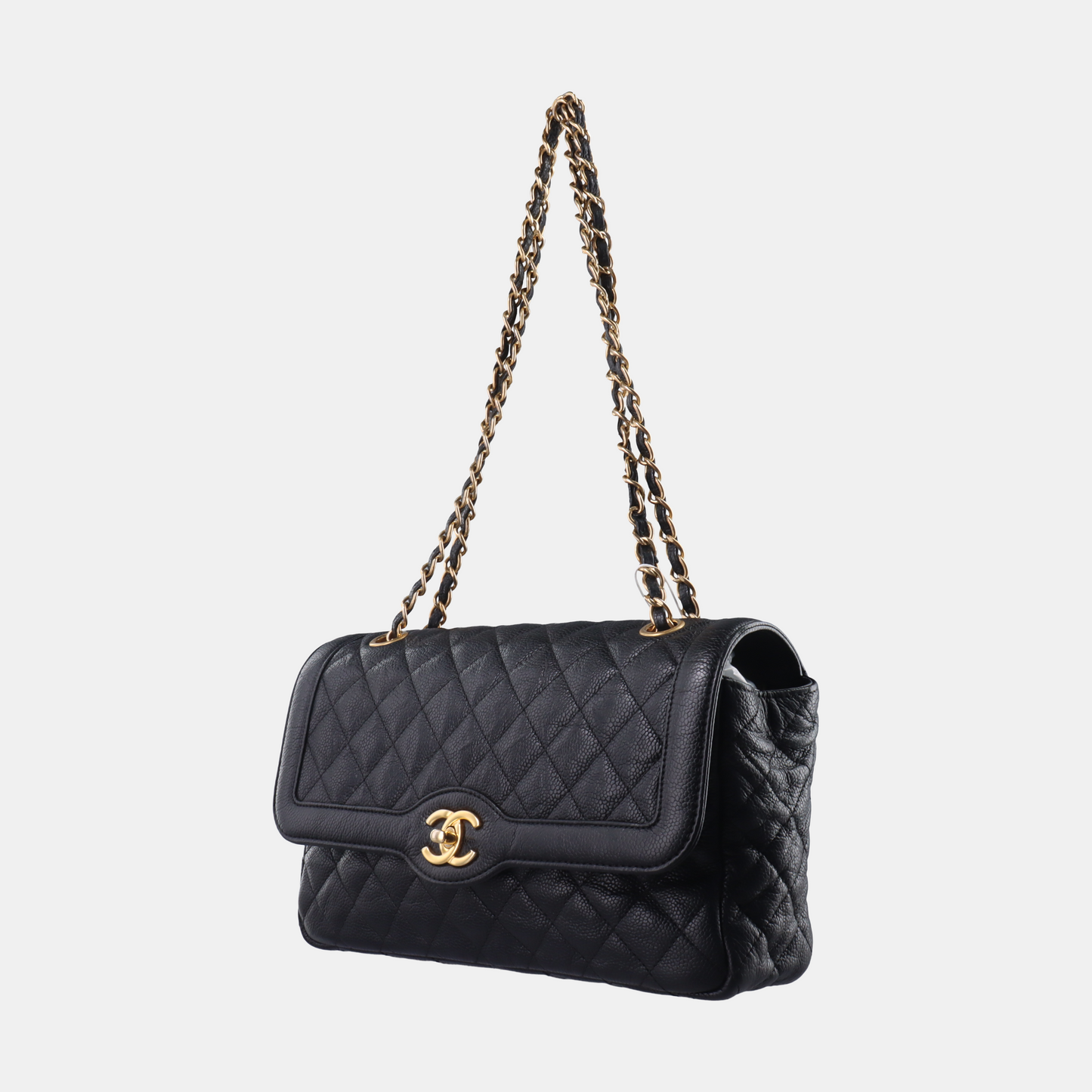 Chanel Classic Flap Vintage Black Caviar Leather with Gold Hardware