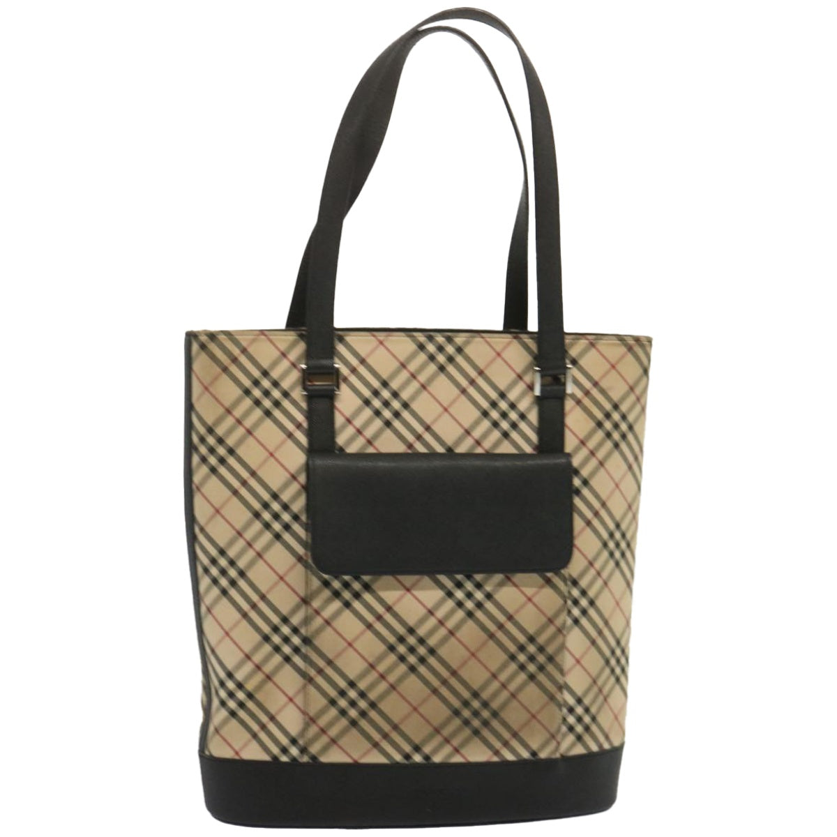 Luxury Burberry Nova Check Shoulder Bag Canvas Beige Auth 67237