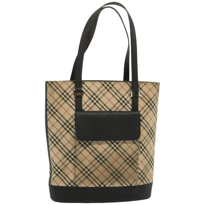 Luxury Burberry Nova Check Shoulder Bag Canvas Beige Auth 67237