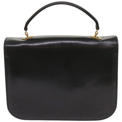 Luxury CELINE Shoulder Bag Leather Black  67274