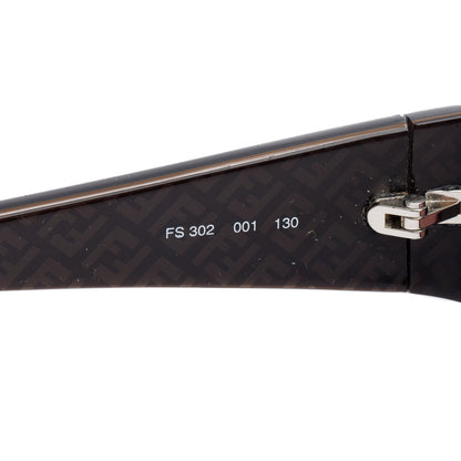 Fendi FS302 Brown Acetate Rectangle Sunglasses