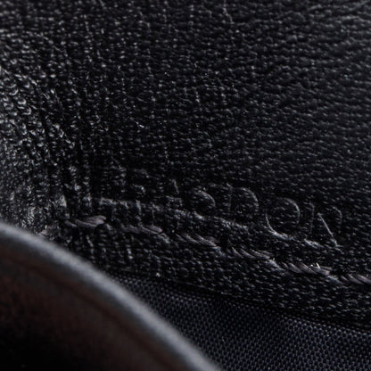 Burberry Black Leather Chase London Check Card Case