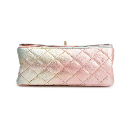 Chanel 2020 Multicolor Metallic Goatskin Quilted 2.55 Reissue Mini Flap