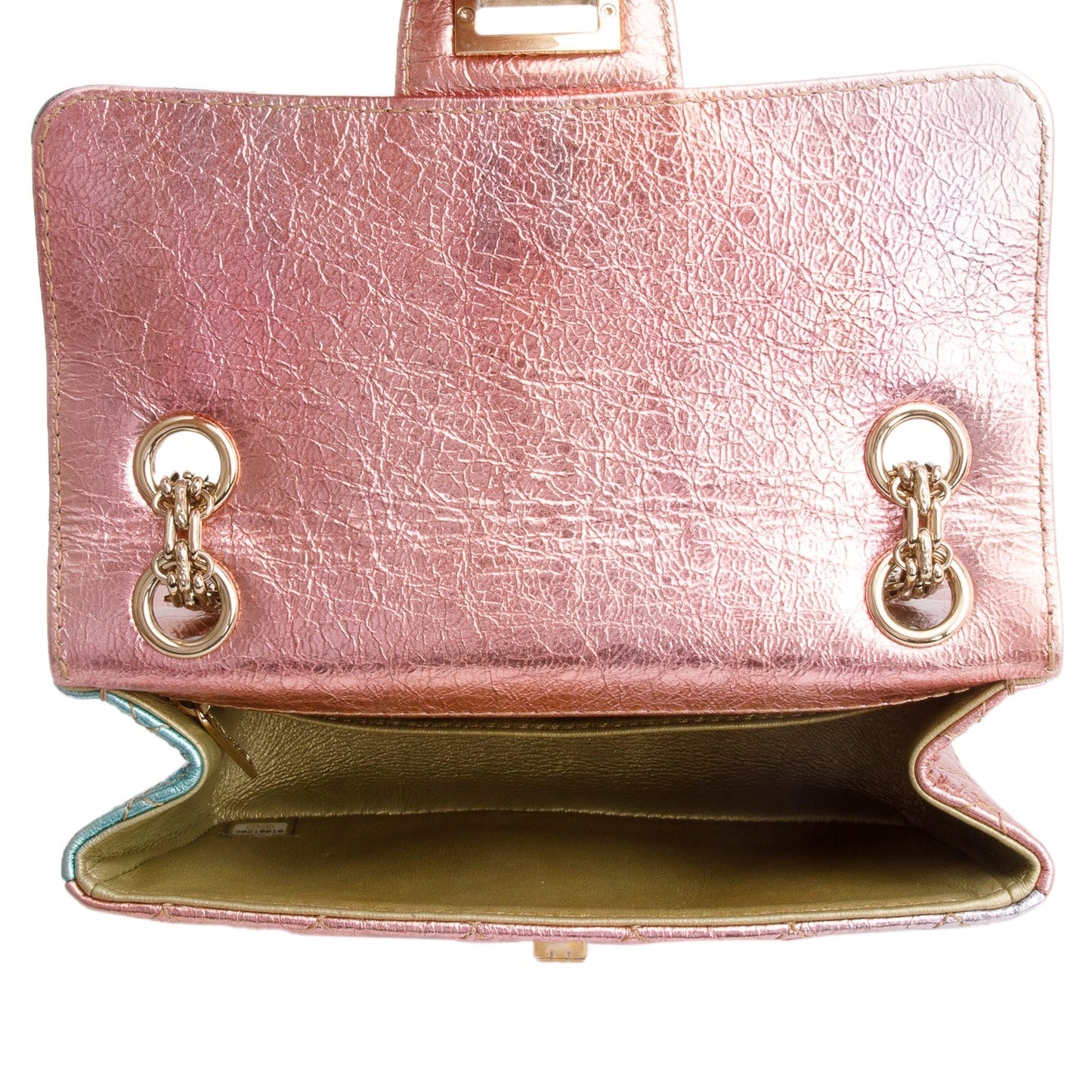 Chanel 2020 Multicolor Metallic Goatskin Quilted 2.55 Reissue Mini Flap