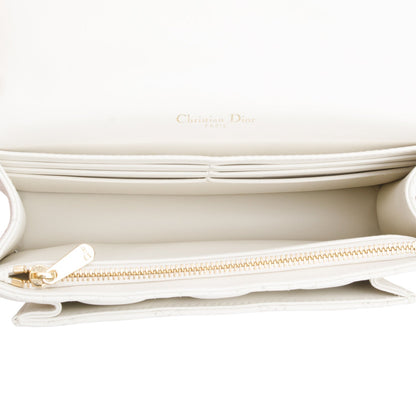 Christian Dior 2022 White Lambskin Cannage My Dior Daily Chain Pouch